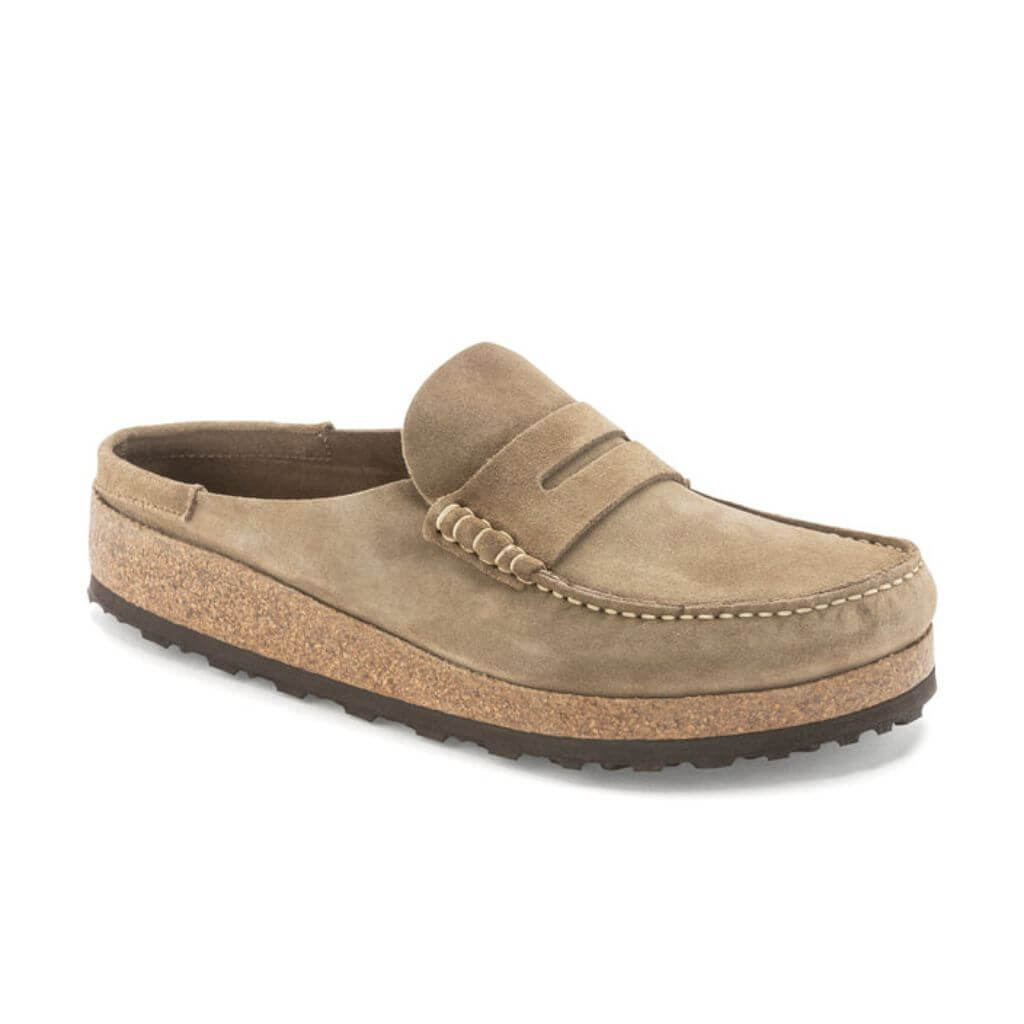 Naples Leather Suede Soft Footbed - Taup