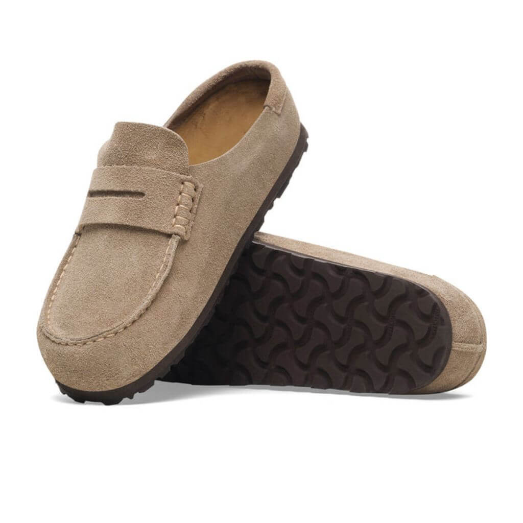 Naples Wrapped Leather Suede Soft Footbed - Taupe